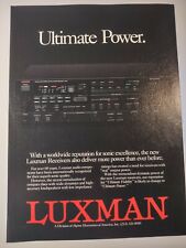 Luxman Receivers Ultimate Power Worldwide Reputation Vintage Print Ad picture