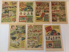 lot of seven 1960s Ideal MOTORIFIC cartoon ad pages picture