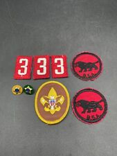 Vtg Boy Cub Scouts BSA Badge Patch Lot Troop Numbers Pins 1 3 picture