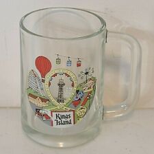 Vintage Kings Island Theme Park Souvenir Glass Beer Mug Clear  picture