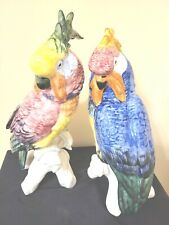  CHELSEA  HOUSE  TWO COCKATOOS  BEAUTIFUL PORCELAIN COLORFUL  FIGURINES picture