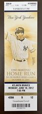 Tino Martinez 2012 New York Yankees ticket stub - CHOOSE DATE IN DESCRIPTION picture