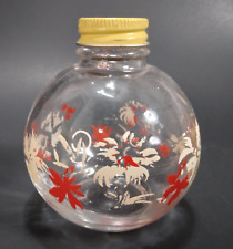 Vintage Rubicon Glamour Lite Perfume Glass Globe Oil Lamp Base ONLY Red White picture
