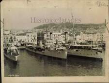 1922 Press Photo French & Italian destroyer ships on guard at Smyrna Waterfront picture
