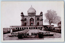 Delhi India Postcard Safdar Jang's Tomb Indian Building c1910 RPPC Photo picture