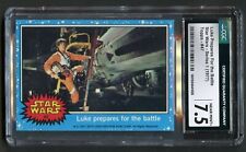 Luke Prepares For the Battle #47 Topps Star Wars 1977 Series 1 Card CGC 7.5 picture