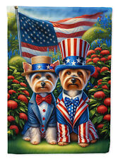 All American Patriotic USA Silky Terrier Flag Garden Size DAC4318GF picture