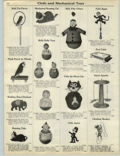 1927 PAPER AD Felix The Movie Cat Roly Poly Toy Jigger Schoenhut Wood 4 Images picture