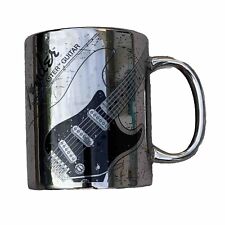 Paladone Fender Stratocaster Guitar Silver Black Coffee Mug Tea Cup picture