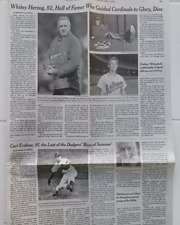 Carl Erskine 97 Brooklyn Dodgers Obituary New York Times Whitey Herzog 92 picture