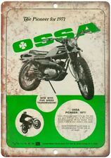 1971 OSSA Pioneer Motorcycle Vintage Ad Reproduction Metal Sign A370 picture