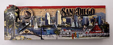 Vintage San Diego Refrigerator Magnet Laminated Layered Scroll Cut￼ picture