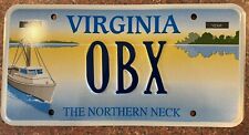 Exp Virginia DMV Iss License Plate Tag Va Personalized Vanity OBX Sign Man Cave picture