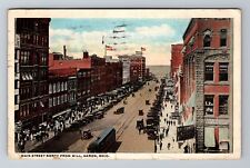 Akron OH-Ohio, Main Street North From Mill, Antique, Vintage c1922 Postcard picture