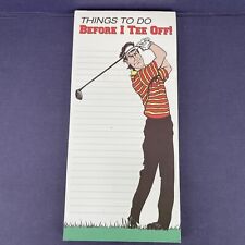 Vtg Golf Note Pads Writing Paper 80 pages 9x4 Gag Gift Dad Father Things To Do picture