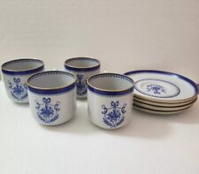 Spode Newburyport Blue  Demitasse Cup And Saucer  Set of 4 picture