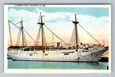 Annapolis MD-Maryland, Cumberland, Ship Vintage Souvenir Postcard picture