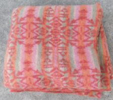 Vintage LL Bean Wool Blanket Quilt Queen Virgin Aztec 67' x 85' Freeport Maine picture