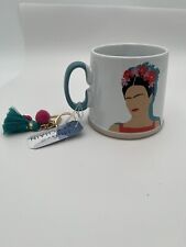 Frida Kahlo Prima Design Mug & Tassel Key Chain Ceramic NWT XLarge 20oz. picture