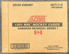 1991 SCORE SERIES 1 NHL BILINGUAL HOCKEY FACTORY SEALED **20 BOX CASE** picture