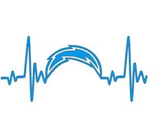 Los Angeles Chargers Heartbeat Vinyl Decal Window Truck Sticker Laptop  picture