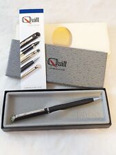 Vintage QUILL Pen Matte Black w/Chrome Drilling Specialties NIB picture