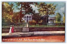 Nashville Tennessee Postcard Home James Polk Place Tuck Sons Road c1910 Vintage picture