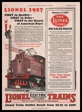 1927 Lionel Electric Model Railroad Train Lines Multivolt Transformers Print Ad picture