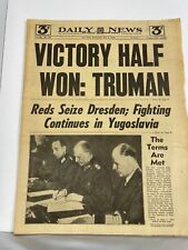 Daily News New York Victory Half Won: Truman Vol. 26 No, 273, May 9th, 1943 picture