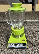 HOOVER Vintage Blender Solid State AVOCADO Olive Green 1970s Decor WORKING CLEAN picture