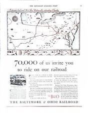 Vintage Magazine Ad Ephemera - B & O Railroad picture