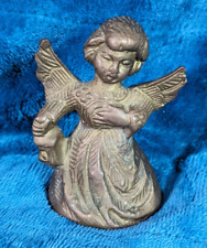VINTAGE Jainson Vintage Brass Angel With Lantern Bell Made In India picture