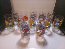 Smurfs Vintage 1982-1983 (Set Of 12) Drinking glasses By Peyo Collectables  picture