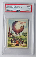 1954 Topps Scoop #134 First Balloon Flight June 5, 1783 PSA 7 NM picture