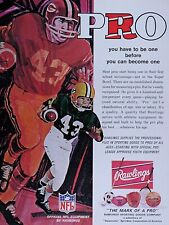 1969 Green Bay Packers Rawlings Vintage Original Print Ad 8.5 x 11