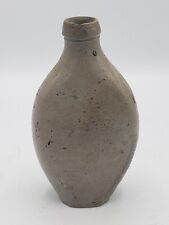 Antique Stoneware Flask Pumpkin Seed Type American Salt glaze New England c 1850 picture