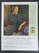 1935 Camel Cigarettes Distinguished Women Tobacco Ephemera Vintage Print Ad picture