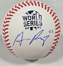 Austin Riley Signed 2021 World Series Baseball Braves Beckett BAS witness picture