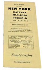MAY 1972 TRANSPORT OF NEW JERSEY MATAWAN MARLBORO FREEHOLD PUBLIC TIMETABLE picture