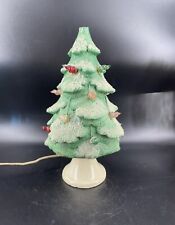 1930’s Glolite PAPER MACHE LIGHTED Vintage CHRISTMAS TREE Chalkware (READ) picture
