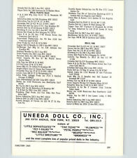 1969 PAPER AD Dolls Uneeda Fifth Avenue New York Tiny Teens Petal People Weepsy picture