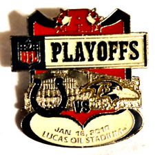 Sports Pin NFL Playoffs Lucas Oil Stadium Jan 16, 2010 PSGinc Colts Seahawks picture