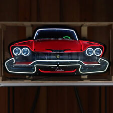 Fury Neon sign 1957 Plymouth Belvedere Savoy Grille steel Case Garage Wall Lamp picture