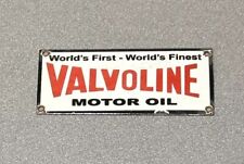 VINTAGE VALVOLINE MOTOR OIL PORCELAIN SIGN CAR GAS TRUCK picture