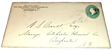 1898 NEW YORK ONTARIO & WESTERN NYO&W ENVELOPE ONEIDA & NEW YORK TRAIN #1  RPO picture