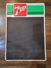 Vintage 7 Up The Uncola Metal Advertising Chalkboard Sign Soda pop Menu picture