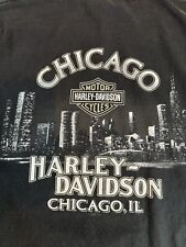 Harley Davidson 2005 CHICAGO SKYLINE Graphic Mens Size Large Black Motorcycle picture