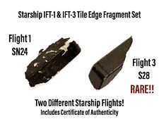 SpaceX Starship SN24 & S28 Heat Shield Tile Fragments Set  RARE IFT-1 & IFT-3 picture