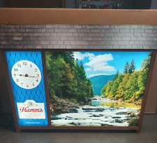 Hamm's Beer Advertising light / clock / sign Scene o rama 2020 led sign w/ box picture