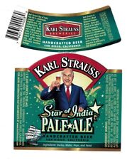 Karl Strauss Star of India Pale Ale Label with neck - CALIFORNIA picture